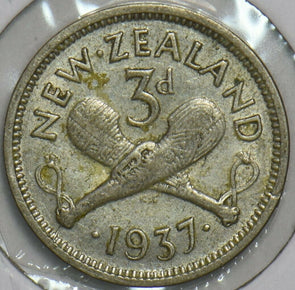 New Zealand 1937 3 Pence 903682 combine shipping