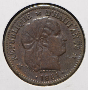 Haiti 1881 2 Centimes  290221 combine shipping