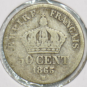 France 1865 BB 50 Centimes 153299 combine shipping
