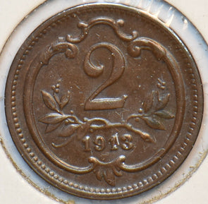 Austria 1913 2 Heller Eagle animal 194691 combine shipping