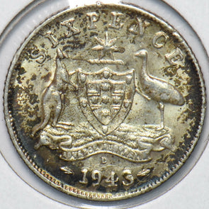 Australia 1942 6 Pence Kangaroo animal Ostrich Georgivs VI 902082 combine shippi