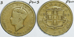 Jamaica 1945 Penny 904747 combine shipping