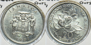 Jamaica 1981 20 Cents 904708 combine shipping