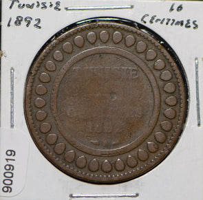 Tunisia 1892 AH 1309 10 Centimes  900919 combine shipping