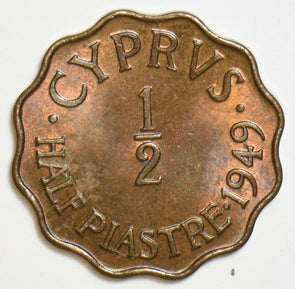 Cyprus 1949 1/2 Piastre 298173 combine shipping