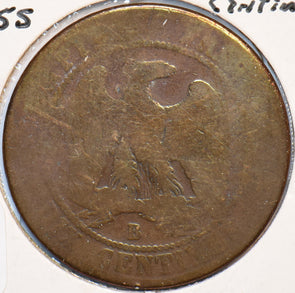 France 1855 B 10 Centimes Eagle animal 900604 combine shipping