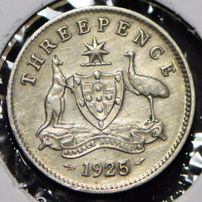 Australia 1925 3 Pence Kangaroo animal Emu  191452 combine shipping