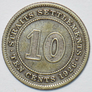 Straits Settlements 1926 10 Cents 903280 combine shipping
