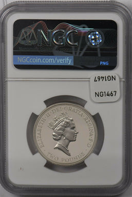 Great Britain 1989 2 Pound silver NGC Proof 69UC Piefort Bill of Rights NG1467 c