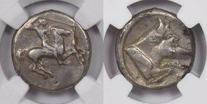 Sicily, Gela 490 -475 c. BC AR Didrachm silver NGC CH VF 8.27g obv horseman w/sp