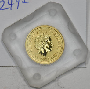 1999 Gold Nugget Australia Kangaroo $15 1/10 oz In Mint Capsule GL0296