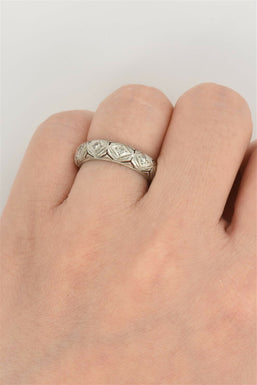 72% Platinum 25% Palladium Diamond Ring 2.44g RG0206