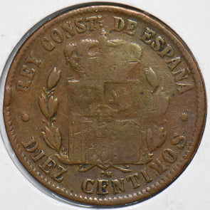 Spain 1872 10 Centimos 902492 combine shipping