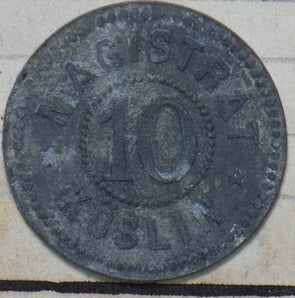 Germany 10 Pfennig Koslin 293116 combine shipping