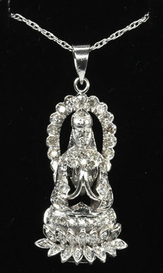 Diamond Guanyin Vintage Pendant GP0021