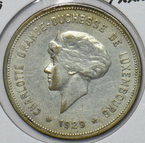 Luxembourg 1929 5 Francs 296037 combine shipping