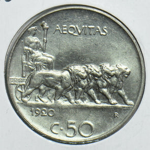 Italy 1920 50 Centesimi Lionanimal 298583 combine shipping
