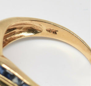 14K Gold Sapphire Ring 3.34g RG0174