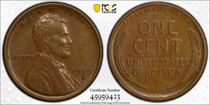 1909-S VBD Lincoln Wheat Cent PCGS XF45 PC1524