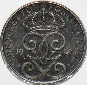 Sweden 1950 2 Ore UNC 194029 combine shipping