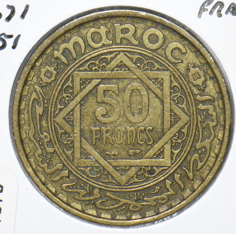Morocco 1951 AH 1371 50 Francs 901570 combine shipping