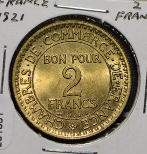 France 1921 2 Francs  291631 combine shipping