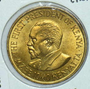 Kenya 1971 Mzeejomo Kenyatta 5 Cents Lions animal First President Of Kenya 19153