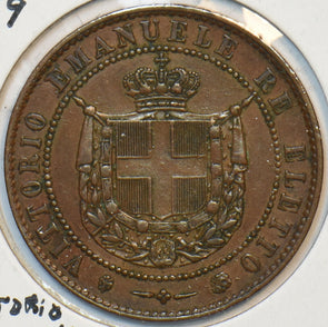 Italy 1859 5 Centesimi Tuscany. Victor Emmanuel 297135 combine shipping