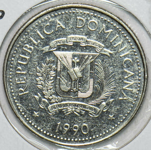 Dominican Republic 1990 25 Centavos Ox animal 903901 combine shipping