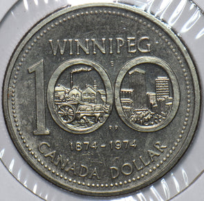 Canada 1974 Dollar 100th Anniversary. Winnipeg 151582 combine shipping