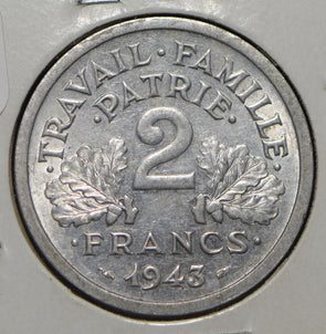 France 1943 2 Francs  291775 combine shipping