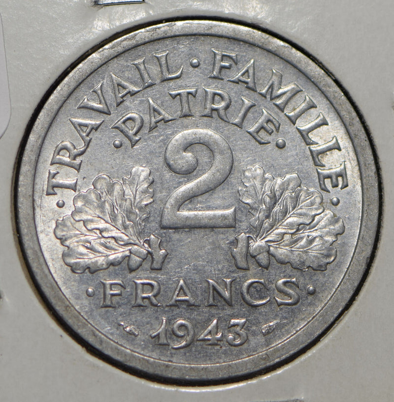 France 1943 2 Francs  291775 combine shipping