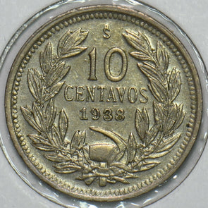 Chile 1938 10 Centavos Condor animal 196817 combine shipping