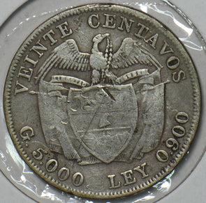 Colombia 1911 20 Centavos Eagle animal 152137 combine shipping