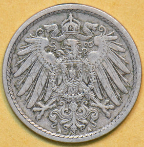 Germany 1900 5 Pfennig Eagle animal 902337 combine shipping