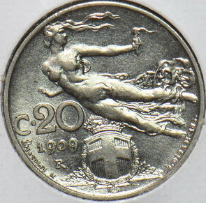 Italy 1909 R 20 Centesimi UNC 295879 combine shipping