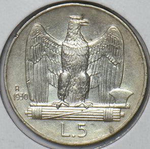 Italy 1930 R 5 Lire Eagle animal 295863 combine shipping