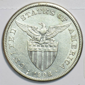 Philippines 1908 Peso F0144 combine shipping