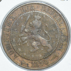 Netherlands 1890 2 1/2 Cents 291555 combine shipping