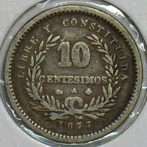 Uruguay 1877 10 Centesimos 240640 combine shipping