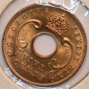 East Africa 1952 Y-33 5 Cents 193507 combine shipping