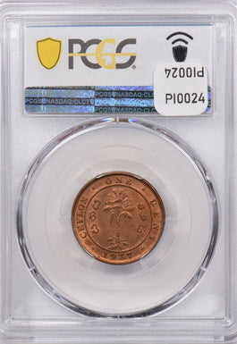 Ceylon 1937 Cent PCGS MS 64 RED BROWN PI0024 combine shipping