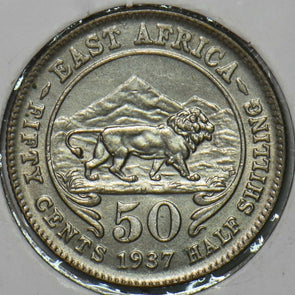 East Africa 1937 H 50 Cents Lion animal 296964 combine shipping