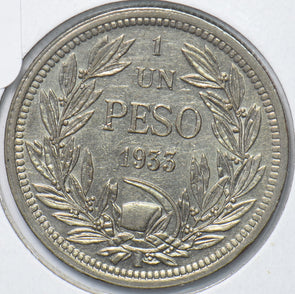Chile 1933 Peso (Defiant) Condor animal 150601 combine shipping
