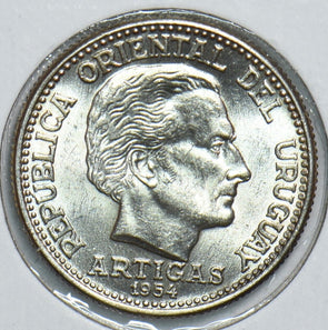 Uruguay 1954 20 Centesimos 298944 combine shipping