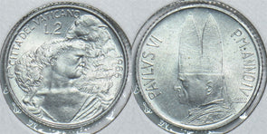 Vatican 1966 2 Lire Paul 198457 combine shipping