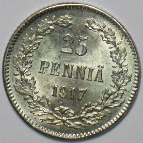 Finland 1917 25 Pennia Eagle animal 294484 combine shipping