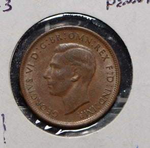 Australia 1943 1/2 Penny Kangaroo animal  291666 combine shipping