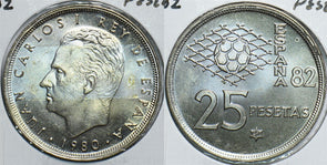 Spain 1980 25 Pesetas 198402 combine shipping