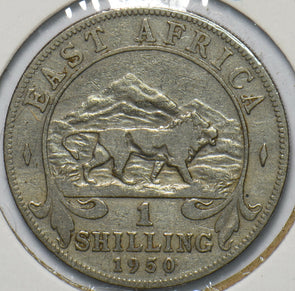 East Africa 1950 Shilling Lion animal 193893 combine shipping